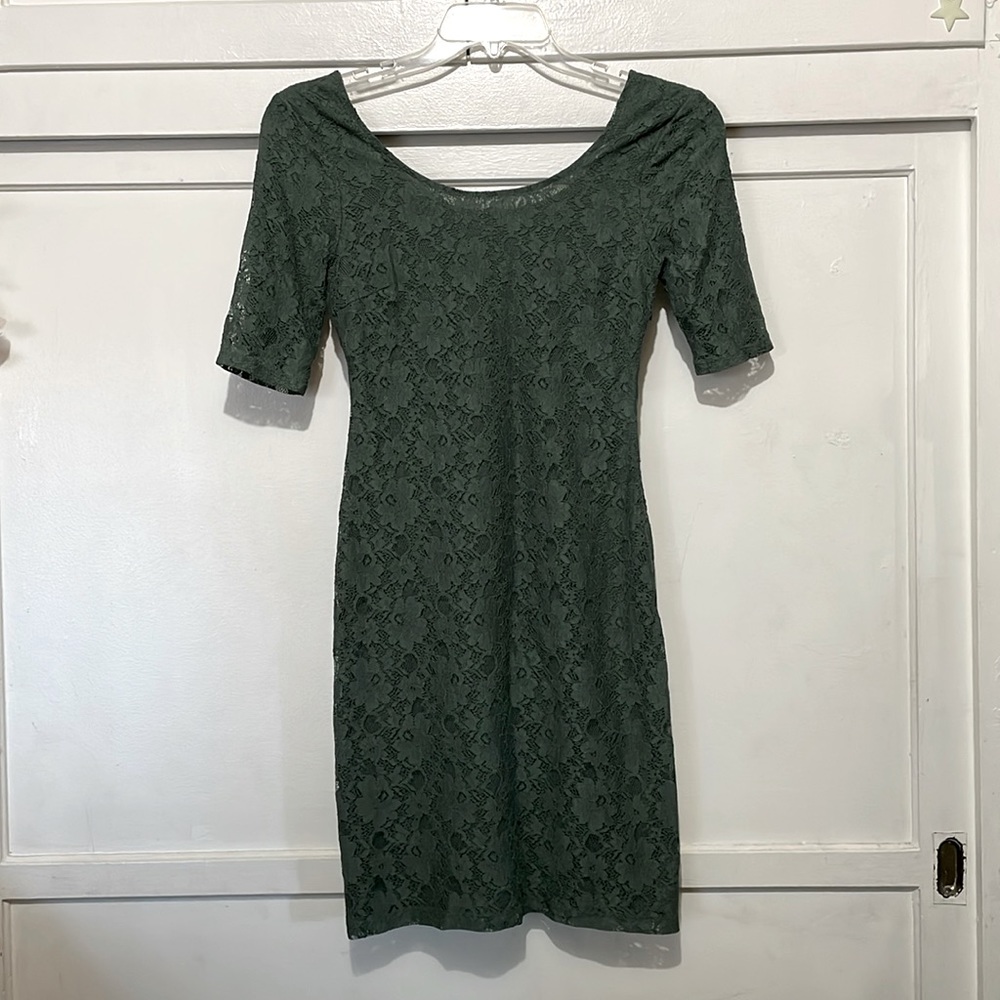 NWT Banana Republic Green Lace Dress